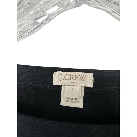 J.Crew Shirt Black Basic Classic Casual Work Crewneck Bell Sleeve Large - Picture 2 of 10